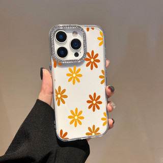 Ốp Điện Thoại Trong Suốt In Hoa Cúc Tím Cho Huawei Pura 70 Pro P30 P40 Pro Mate 30 Mate 40 Mate 50 Mate 60 Mate 70 Pro Vỏ Kim Cương Giả Chống Rơi
