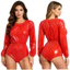 Nyeemya Nữ Chống Thấm Nước Tã Trên Body Dài Tay Co Giãn Eo Nút Đáy Chân Một Mảnh Leotard Thích Ứng Nhu Cầu Đặc Biệt Quần Áo