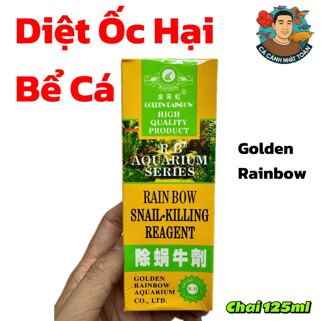 Dung Dịch Diệt Ốc Hại Bể Cá, Thủy Sinh Golden Rainbow (Chai 125ml)