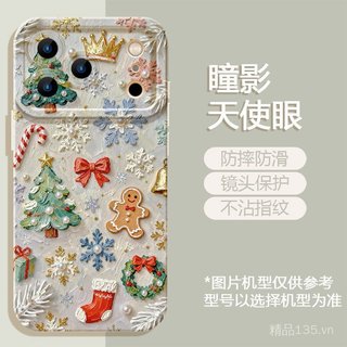 Bầu Không Khí Giáng Sinh Thích Hợp Cho 17 Vỏ Điện Thoại iphone16 Phong Cách Mới pro Dễ Thương 15 Hoạt Hình max Nữ 14