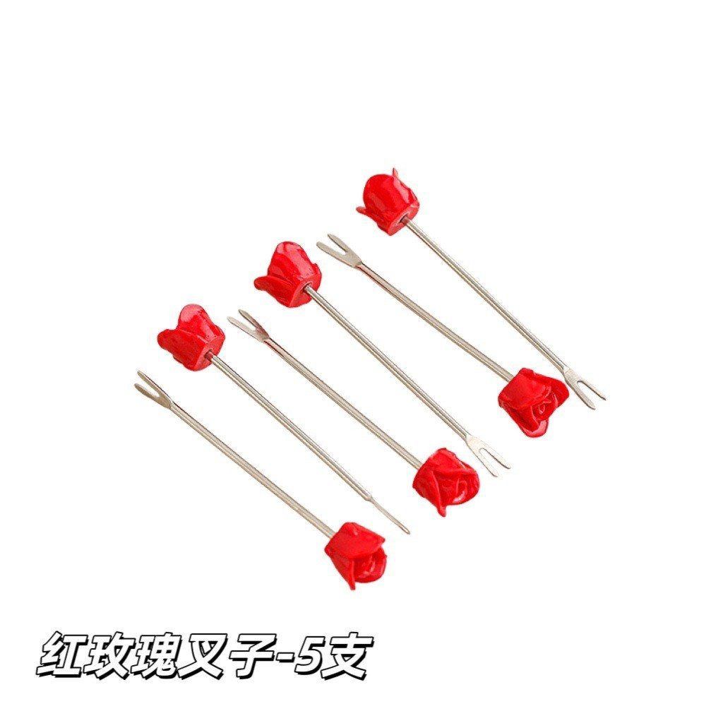 Tình Yêu Nĩa Trái Cây Bộ Sáng Tạo Thép Không Gỉ Hộ Gia Đình Trái Cây Chọn Trẻ Em Dễ Thương Món Tráng Miệng Bánh Nĩa Món Tráng Miệng 2PPC