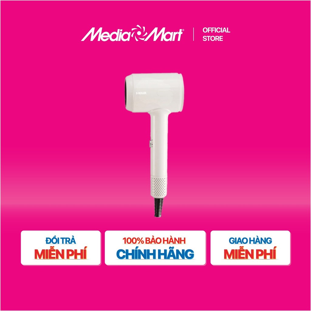 [MEDIAMART] - Máy sấy tóc 1000W Roler RHD-1110B (Màu trắng) - FREESHIP,Bảohànhchínhhãng