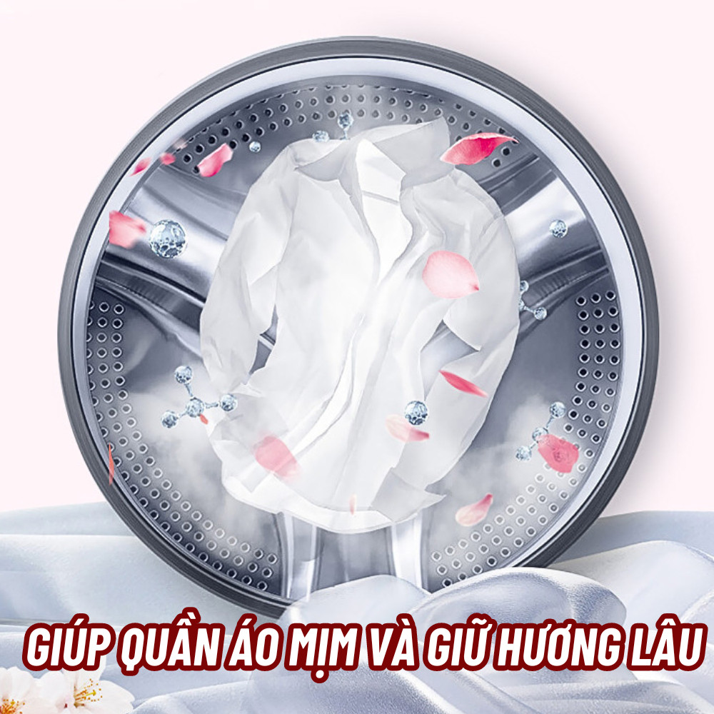 Viên Giặt Thơm Quần Áo 5IN1 Làm Mền, Giặt Sạch Khử Khuẩn tới 99%, Lưu Hương 72 Giờ, Đa Năng Tiện Lợi