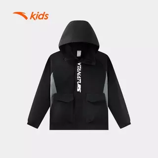 ANTA Kids Áo Khoác Dù Bé Trai Chống Gió Cho 352536616U. Windbreaker Thu Đông Ấm Nhẹ, Chống Nước, Có Mũ