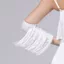 Tay áo nữ KANGN, Tay áo tua rua nhảy Latin đính kim cương giả, Di động màu trơn Sân khấu biểu diễn Trang phục khiêu vũ Latin Viền tua rua Găng tay nữ