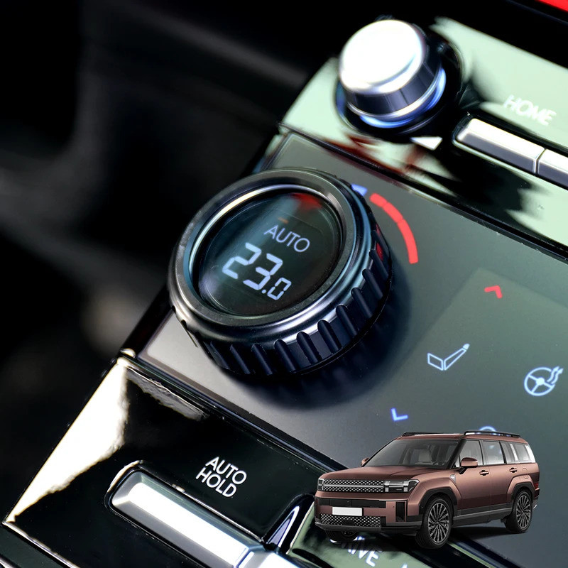 Dành Cho Xe Hyundai Santa Fe MX5 2024 2025 2 Chiếc Nhôm Đen Nội Thất Điều Hòa Không Khí Konb Vòng Viền Bao
