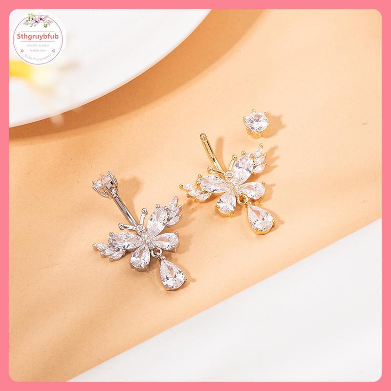 Nhẫn rốn pha lê zircon tinh tế, thời trang gợi cảm dành cho nữ