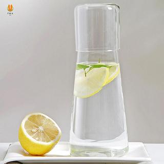 Bộ Carafe Nước Đầu Giường Trong Suốt Bình Nước Thủy Tinh Cao-Borosilicate Dày Thích Hợp Cho Phòng Ngủ Đầu Giường