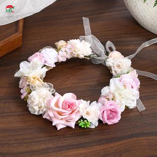 Hoa băng đô quấn tóc nhiều màu sắc, vòng hoa điều chỉnh được cho tiệc cưới và váy dạ hội