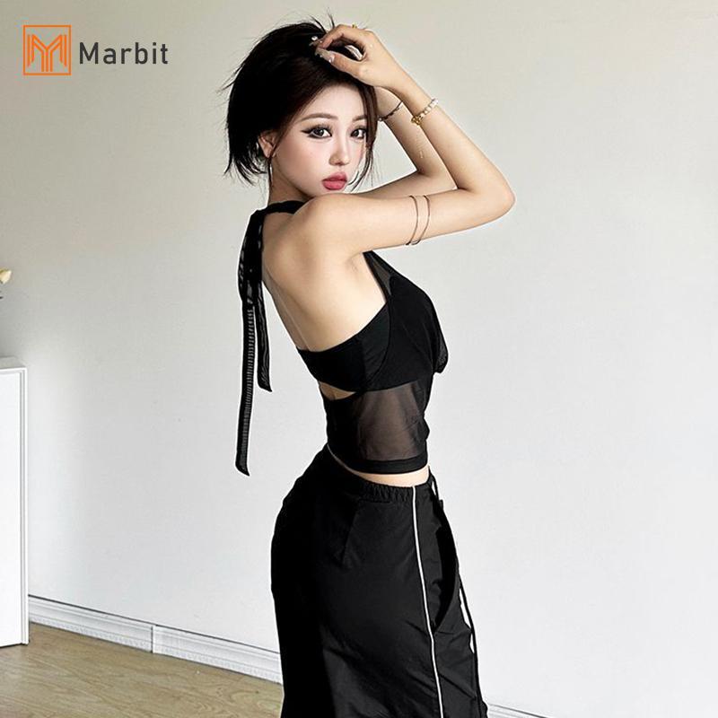 Áo Camisole Gợi Cảm Marbit Với Chi Tiết Lưới Rỗng, Phù Hợp Thời Trang Nữ