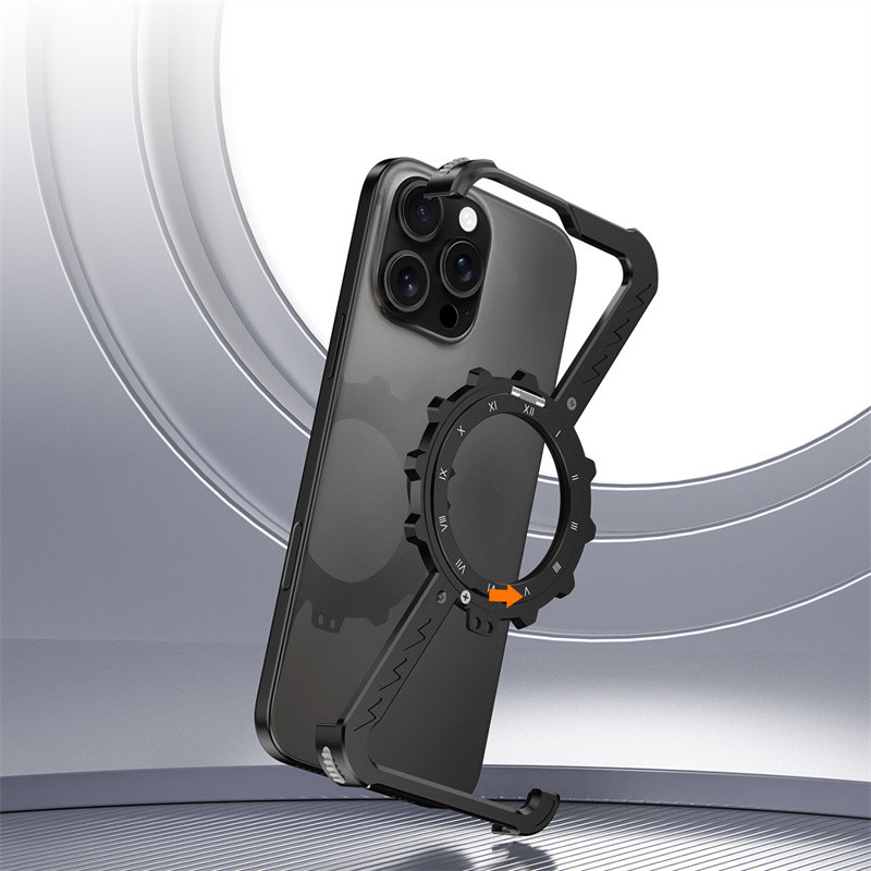 Ốp Điện Thoại Huỳnh Quang Kim Loại Hình Chữ Z Cho iPhone 14 15 16 17 Pro Max Plus Hợp Kim Nhôm 360 ° Vỏ bảo vệ khung xoay