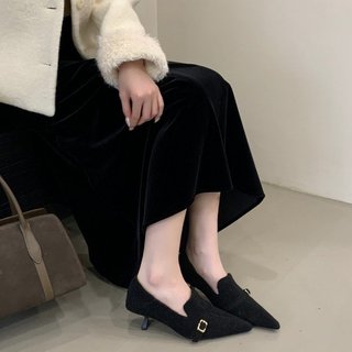 Giày Cao Gót Nữ Mũi Nhọn Slip-On Deep Mouth Thời Trang