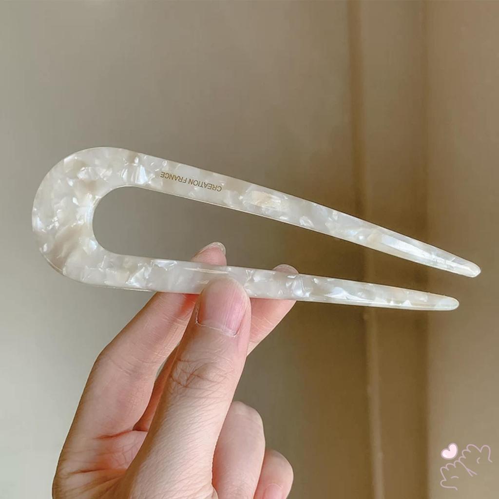 Mới - Kẹp tóc hình chữ U phong cách Trung Quốc bền acrylic, dụng cụ DIY cho tạo kiểu tóc