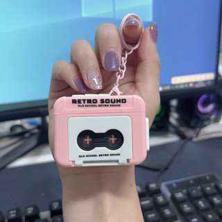 Sáng Tạo Retro Ghi Móc Khóa Mini Cassette Có Thể Chơi Ghi Âm Nhạc Vui Nhộn Nhỏ Di Động Đồ Trang Trí PRUR