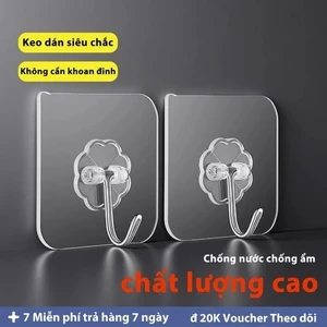 Bộ 100 Hàng Mới || Móc Dán Tường Trong Suốt Siêu Dính || Móc Dán Tường Chịu Lực Tốt, Chắc Chắn