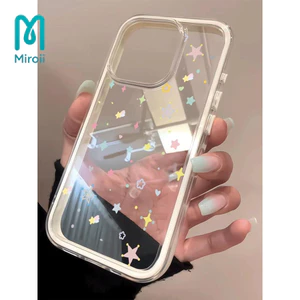 Graffiti đầy màu sắc sao 2 trong 1 cho 17 16ProMax trường hợp điện thoại 15pro 14plus