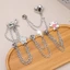 20 / 5 Kẹp cố định quần hợp kim - Phụ kiện quần áo - Ghim cổ áo Cardigan - Kẹp chân quần có thể điều chỉnh - Trâm cài đa chức năng có dây xích / Giao hàng miễn phí