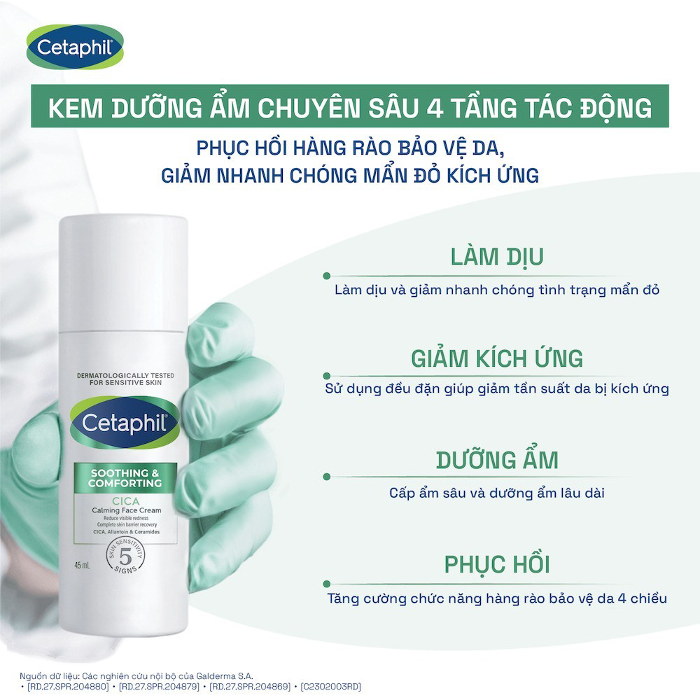 [HANNAH x CETAPHIL] Kem dưỡng ẩm làm dịu và phục hồi chuyên sâu Cetaphil Soothing and Comforting Cica Calming Face Cream
