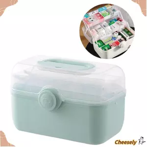 Hộp đựng thuốc CHEESELY, dung tích lớn, 3 tầng tháo rời, bền bỉ, hộp sơ cứu/lưu trữ tại nhà