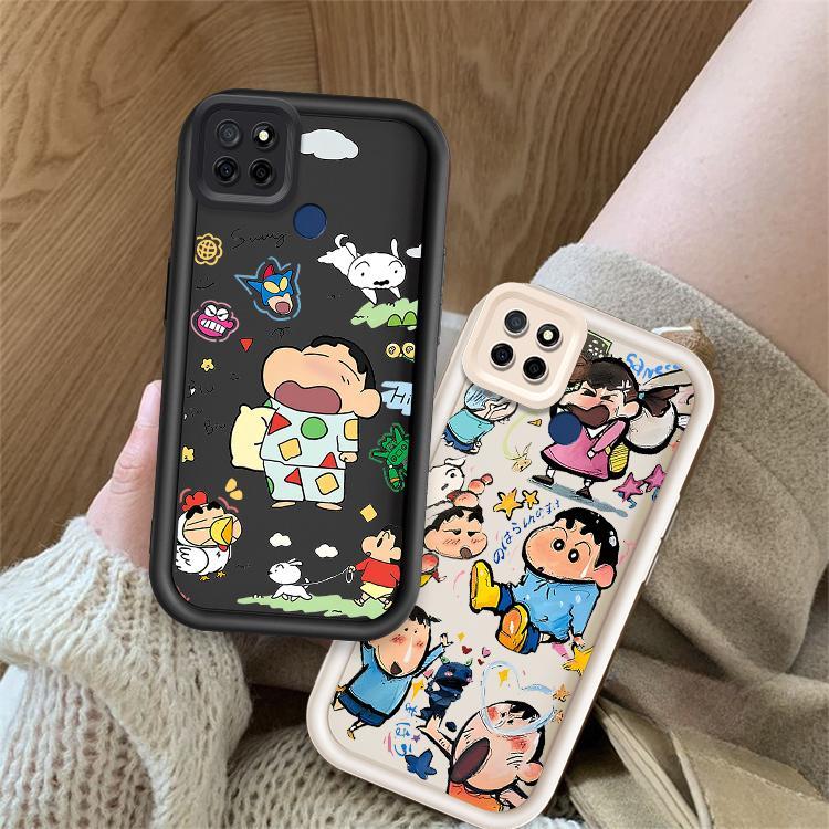 Ốp Cho Realme C25 C25S C12 C15 C21Y C25Y Phim Hoạt Hình Dễ Thương Crayon Shin-chan Cặp Đôi TPU Mềm Vỏ Điện Thoại Silicon Chống Sốc