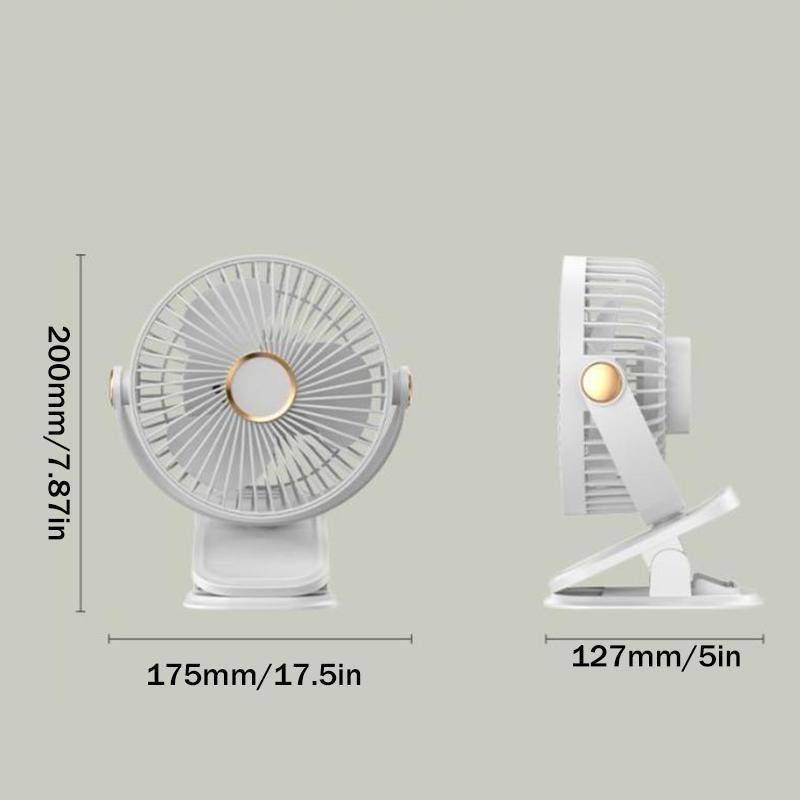 Quạt Bàn Di Động Mini JINHF Xoay 360 Độ USB Sạc Kẹp Để Bàn Quạt Làm Mát Cho Xe Đẩy Bé Văn Phòng Học Tập Du Lịch HOT