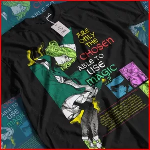 YB1 Mũ Phù Thủy Atelier Anime Áo Thun 220G cotton Dày Unisex Tay Ngắn Graphic Tee BY1