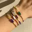 PNPIA- Boho Thủy Tinh Hạt Đá Quyến Rũ Vòng Tay Tối Giản Dainty Handmade Trang Sức Nữ Thời Trang Hiện Tại