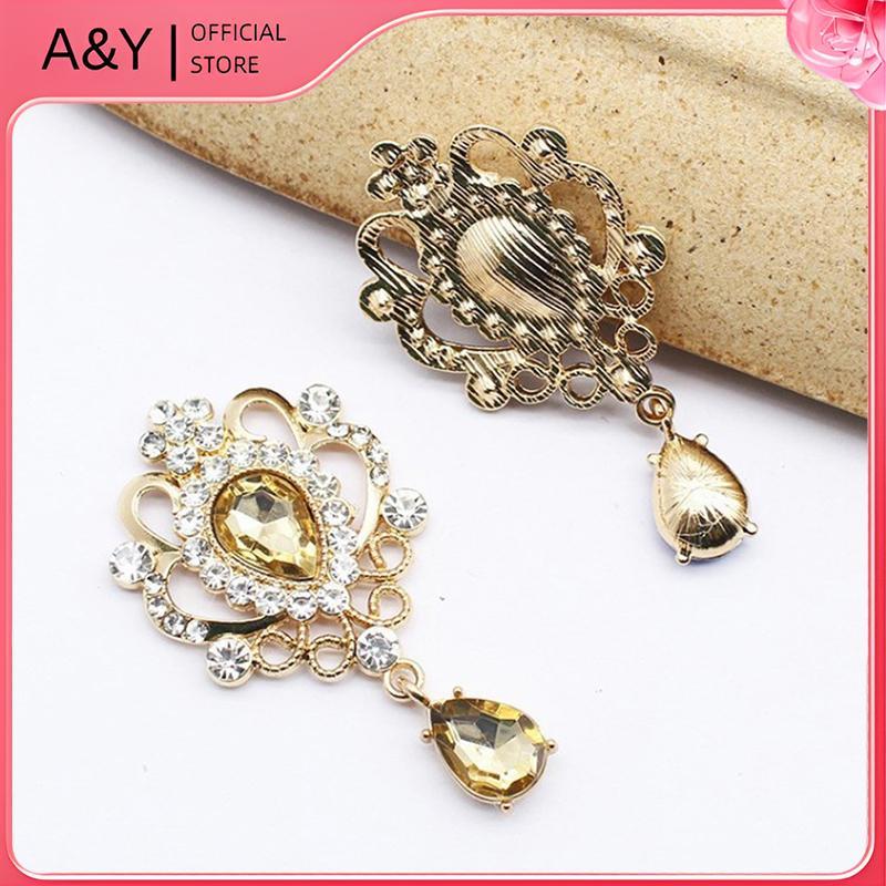 A & Y 32 * 60MM cho kim cương giả Nút tóc Manualidades Phụ kiện Diy Flat ba Trâm cài Phụ kiện trang sức.