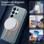 Ốp điện thoại sạc từ tính Lychee Grain PC + TPU cho Samsung Galaxy S26 S25 S24 S23 S22 S21 S20 Ultra + FE Ốp lưng chống sốc