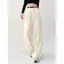 Mùa xuân hè Tính khí thường ngày eo cao rộng Drape Phù hợp với mọi trận đấu Quần ống rộng thẳng