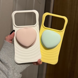 Ốp điện thoại di động hút từ tính màu trơn sóng tình yêu cho iPhone17 16 15 14 13 12 11 Pro Max bảo vệ camera chống sốc chống rơi mặt sau mềm