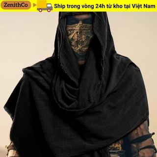 Áo hoodie cổ điển cướp biển thời trung cổ ZENITHCO dành cho nam, Áo choàng quấn màu đen / nâu Unisex, Áo hoodie thời trung cổ nhẹ