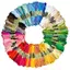 Luckyew 24 / 100 / 50 Cross Stitch Cotton Thêu Chỉ Bóng May Xiên Thủ Công TQ