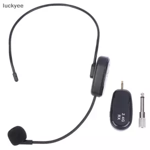 Luckyew Universal 2.4G Bộ phát micro không dây gắn trên đầu có đầu thu cho loa khuếch đại giọng nói Hướng dẫn du lịch giảng dạy TQ