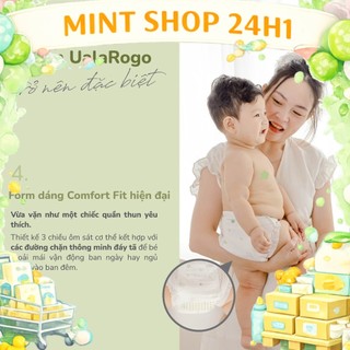 (COMBO THÙNG 3 BỊCH) 3 Bịch Tã/bỉm Uala Rogo sợi tre mềm mại, thấm hút đủ size cho bé- CHUYÊN GIA BÁN BỈM