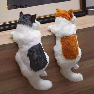 JCSYFAC Mô Phỏng Lông Treo Mèo Thực Tế Búp Bê Mèo Động Vật Các Bức Tượng Nhỏ Sang Trọng Treo Mèo Con Đồ Chơi Mô Hình Mèo Con Dễ Thương Quà Tặng Trang Trí TV Nhà Mới