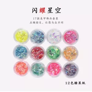12 Màu Làm Móng Tay Trang Điểm Mắt Lấp Lánh Bột Kim Sa Lấp Lánh Mềm Gốm Trái Cây Mảnh Ngọc Trai Bột Slime Hỗn Hợp Vật Phẩm DIY Phụ Kiện Trang Sức