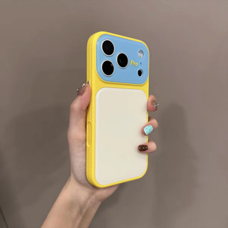 Ốp điện thoại di động cửa sổ mở rộng thứ hai tương phản màu sắc Dopamine áp dụng iPhone17 16 15 14 13 Pro Max Bảo vệ Camera chống sốc Ốp lưng cứng chống rơi