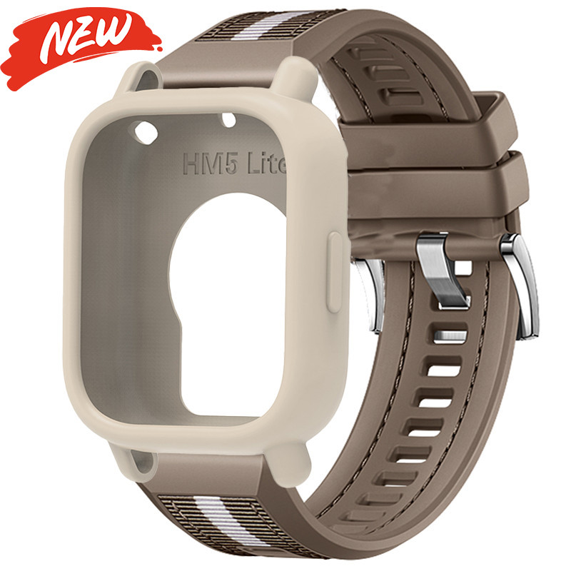 Dây đeo silicon + vỏ cho Redmi Watch 5 Active / 5Lite vỏ bảo vệ vòng đeo tay dây đeo đồng hồ