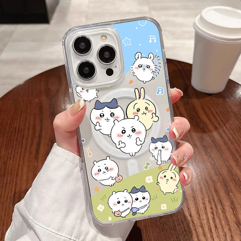 Ốp lưng iPhone họa tiết Chiikawa hỗ trợ sạc không dây từ tính - iP 7/8/X/XS/XR/11/12/13/14/15/16/17/Plus/Air/Pro/Max