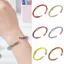Vòng tay hình bút chì FUJIZOU, Men màu sắc sống động Bản lề lò xo linh hoạt Vòng đeo tay tráng men, Đường hình học tối giản Đế hợp kim chống oxy hóa Hình chữ C Mở vòng bít mùa xuân