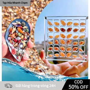 Hộp Lưu Trữ Đa Dụng Acrylic 36 Ngăn Có Nam Châm - Đựng Vỏ Sò, Linh Kiện Nail, Kim Cương Nhỏ