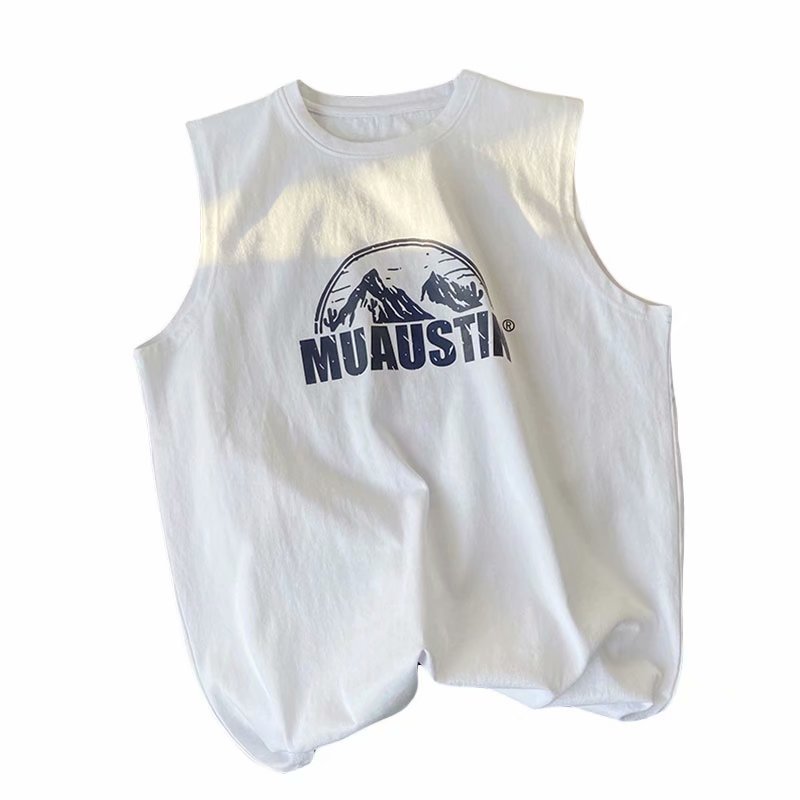 Áo Vest nam VG Áo thun không tay dáng rộng in hình thời trang