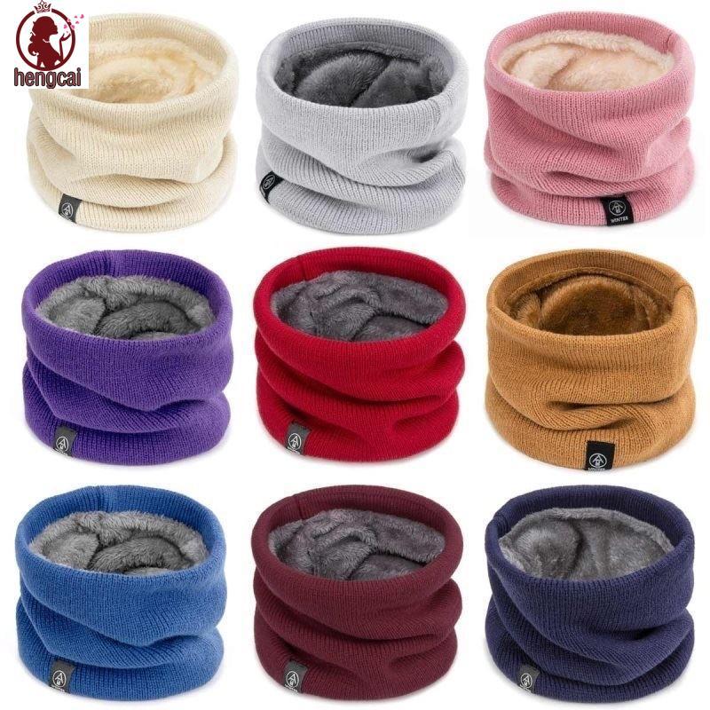 Khăn quàng cổ dệt kim từ len mùa đông, vỏ cổ nhung, giữ ấm tuyệt vời
