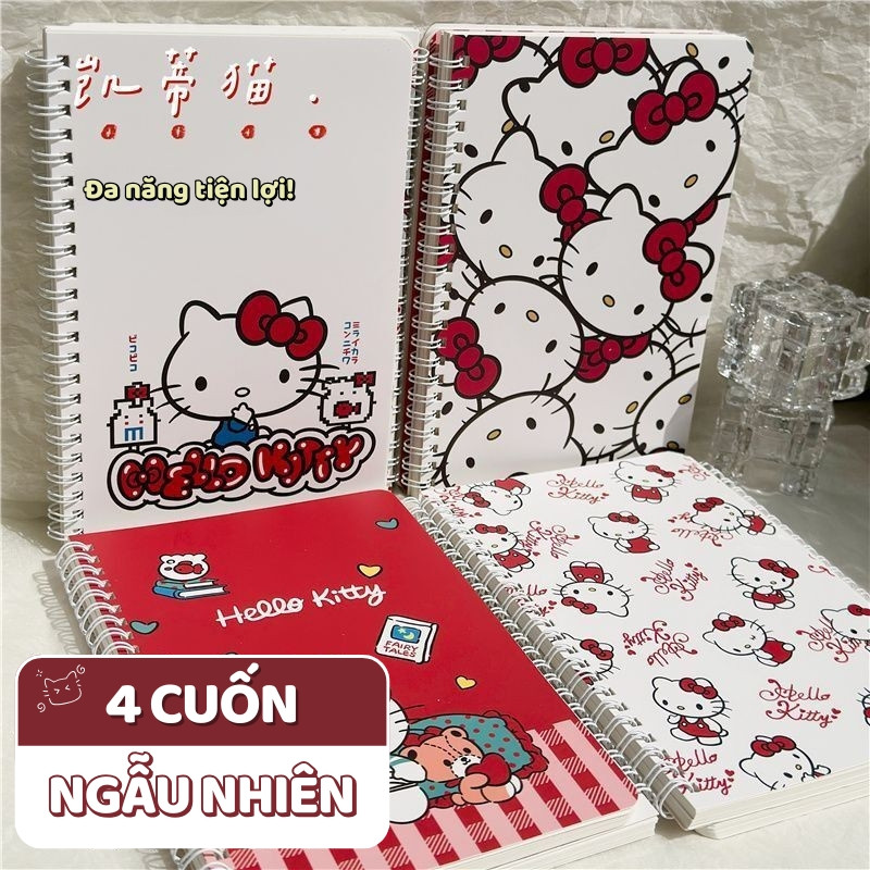 Sổ Lò Xo Hoạt Hình 60 Trang vở kẻ ngang– Sổ Tay Ghi Chép A5 Gáy Xoắn Cute, Nhỏ Gọn, Tiện Lợi Dễ Mang Theo