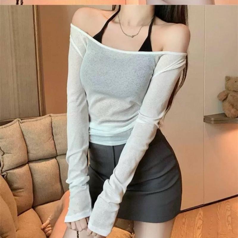 Set áo 2 mảnh thun giấy xuyên thấu dáng dài kèm áo dây trong, set basic mùa hè đi biển