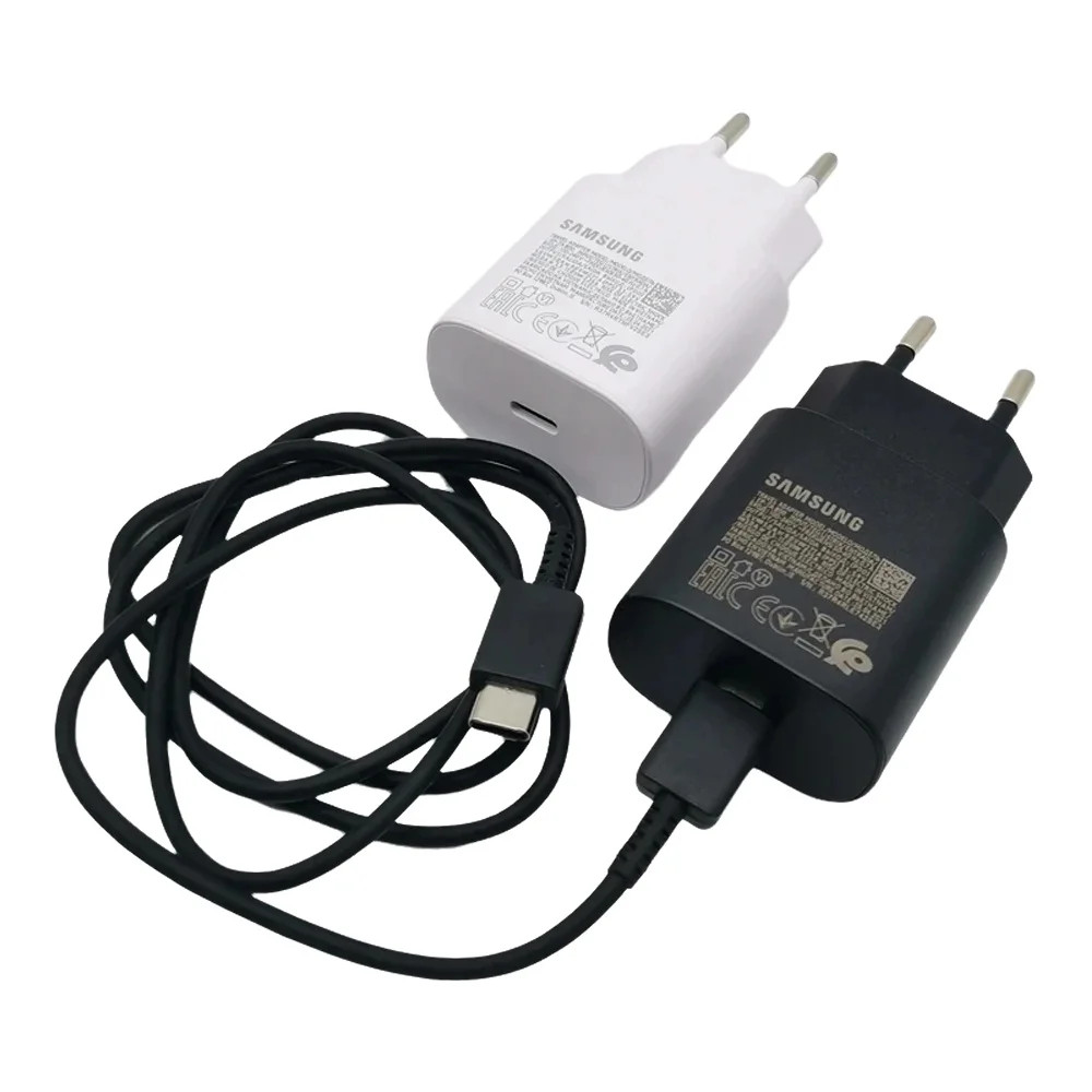 EU Cắm Samsung M56 A56 A36 A26 5G 25w Sạc Siêu Nhanh Sạc Cho Galaxy Tab S8 S9 S10 + A25 A15 A35 F55 F16 S23 S21