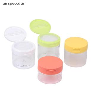 Airspecutin 200-350ml Tẩy Trang Miếng Lót Bình Có Nhíp Tròn Trong Suốt Hộp Đựng Bình Rỗng Miệng Rộng Nắp Chai Bảo Quản Kem Dưỡng EN