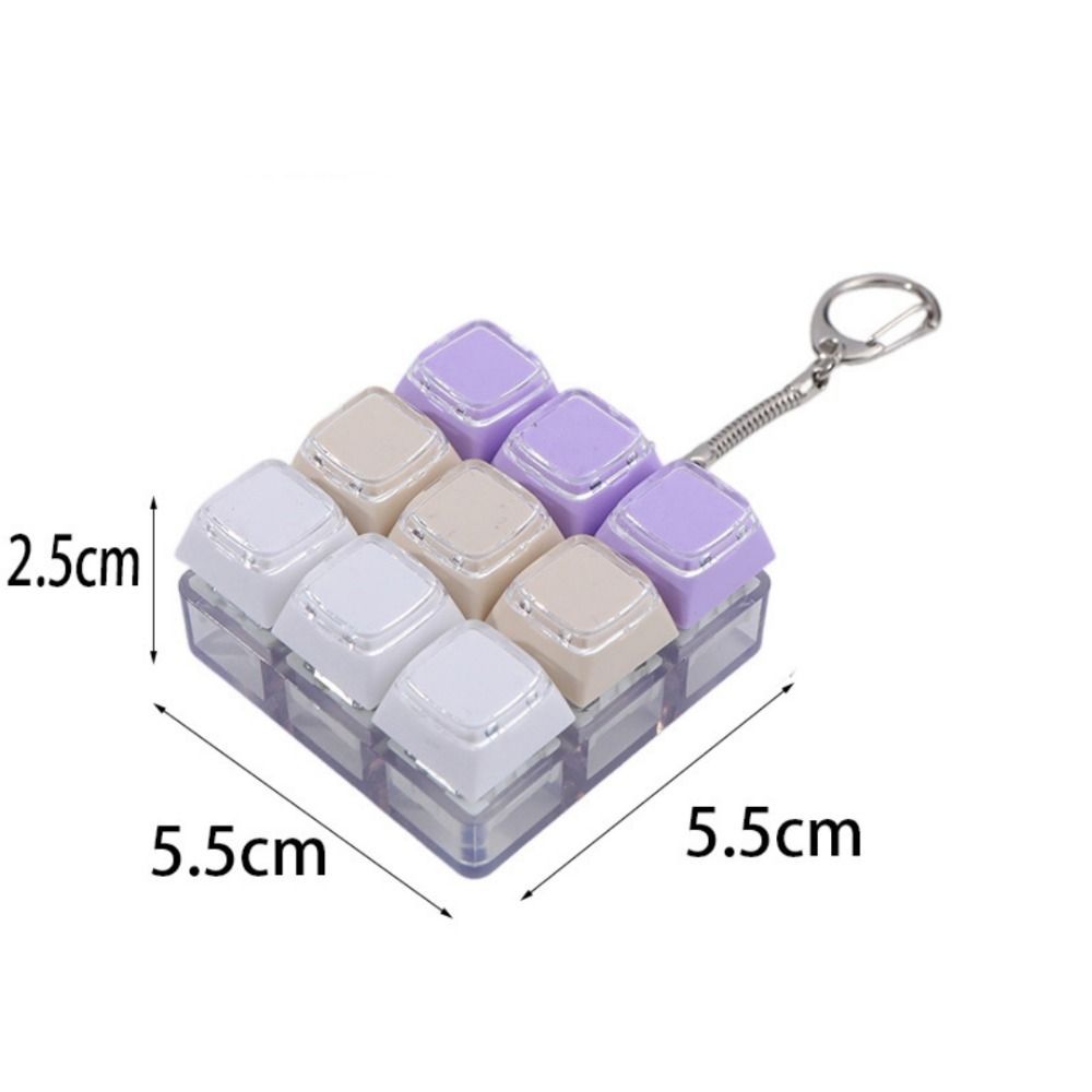 Móc khóa trò chơi bàn phím SLICELIFE, DIY Chống căng thẳng Ngón tay 9 bàn phím Quà tặng đồ chơi chìa khóa, Sáng tạo Fidget Giải nén Nút giảm căng thẳng Keycap Túi sáng tạo Mặt dây chuyền bé trai bé gái
