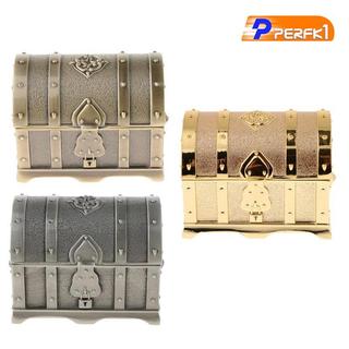 1x Vintage Hoa Điêu Khắc Nữ Trang Sức Ngực Hộp Tổ Chức Vàng
